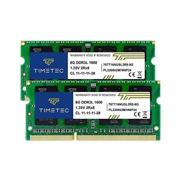 Memoria Ram 16GB (2X8) DDR3L Timetec Portátil - Disco Solido