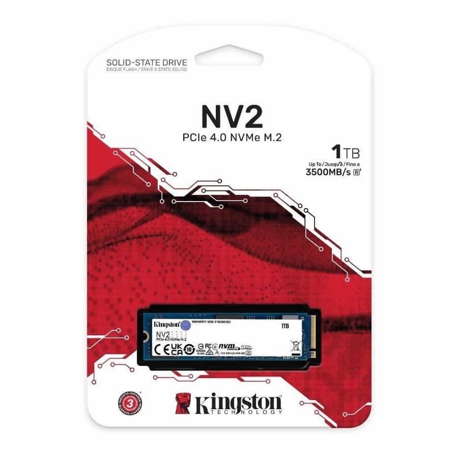 Disco Solido 1TB Kingston Nv2 NVMe M.2 - Disco Solido