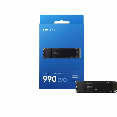 Disco Solido Samsung 990 EVO 1TB Gen 4x4 Gen 5x2 M.2 NVMe - DISCO DURO Y MEMORIAS 