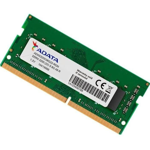 Memoria RAM Adata DDR4 de 8GB 3200 Mhz Portátil - DISCO DURO Y MEMORIAS 