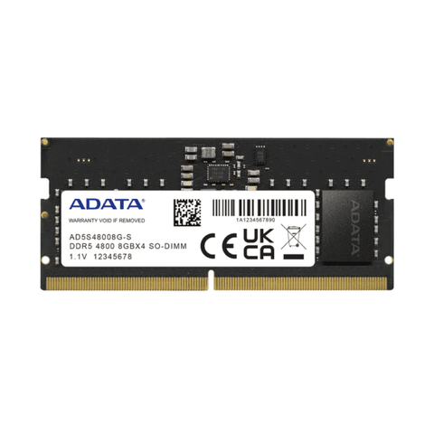 Memoria RAM Adata DDR5 de 8GB 4800 MHz Portátil - DISCO DURO Y MEMORIAS 