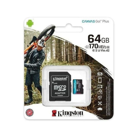 Memoria Microsd Kingston 64gb Canva Go plus 170mb/s - DISCO DURO Y MEMORIAS 