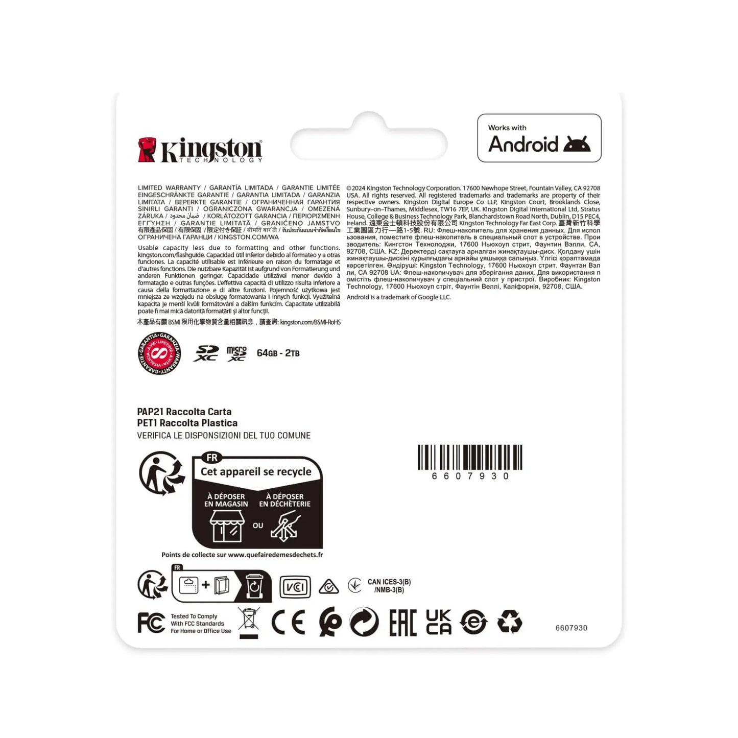 Micro SD 128GB Kingston Canvas