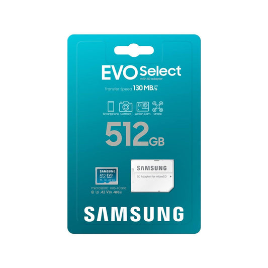 Micro SD 512GB Samsung Evo Select 4k - Disco Solido